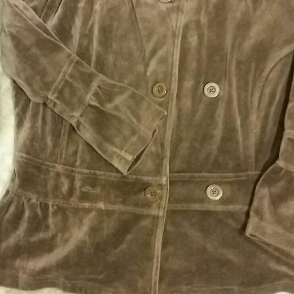 Brown velour jacket - Picture 3 of 3